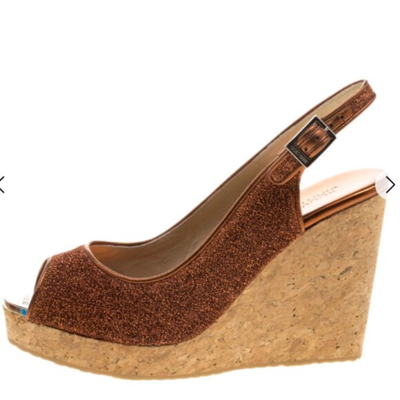 Jimmy Choo-Slingback Wedges - Never worn/NWT! EU40 (US 10) - Picture 2 of 8